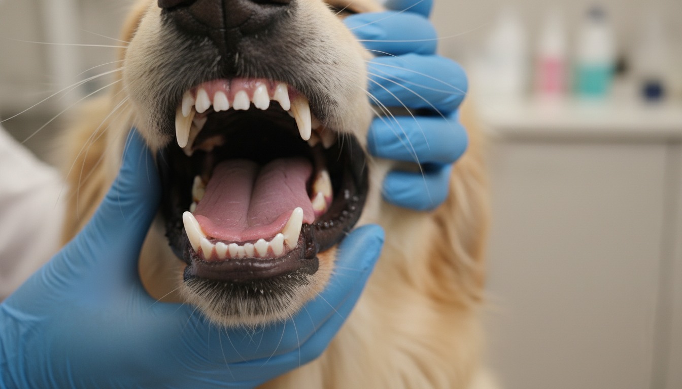 kutya fogászat a rendelőben