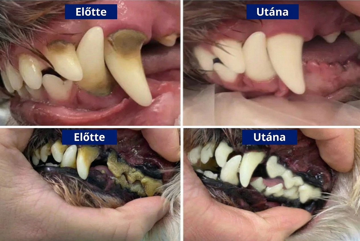 fogkőelválotítás előtt és után